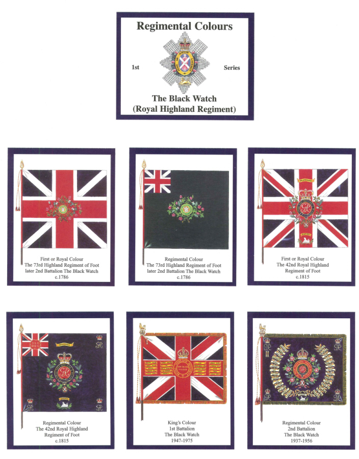 The Black Watch Royal Highland Regiment - 'Regimental Colours' Trade Card Set by David Hunter
